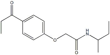 N-(sec-butyl)-2-(4-propionylphenoxy)acetamide,,结构式