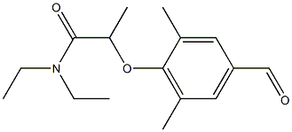 N,N-diethyl-2-(4-formyl-2,6-dimethylphenoxy)propanamide Structure