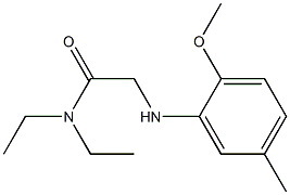 N,N-diethyl-2-[(2-methoxy-5-methylphenyl)amino]acetamide,,结构式