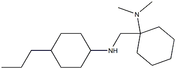 N,N-dimethyl-1-{[(4-propylcyclohexyl)amino]methyl}cyclohexan-1-amine,,结构式