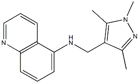 N-[(1,3,5-trimethyl-1H-pyrazol-4-yl)methyl]quinolin-5-amine 化学構造式