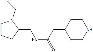 N-[(1-ethylpyrrolidin-2-yl)methyl]-2-piperidin-4-ylacetamide Structure