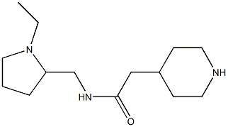 N-[(1-ethylpyrrolidin-2-yl)methyl]-2-piperidin-4-ylacetamide 结构式