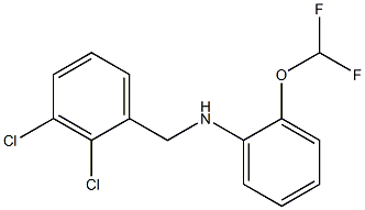 N-[(2,3-dichlorophenyl)methyl]-2-(difluoromethoxy)aniline 化学構造式