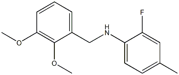 N-[(2,3-dimethoxyphenyl)methyl]-2-fluoro-4-methylaniline,,结构式