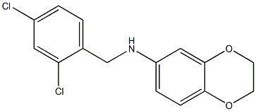 N-[(2,4-dichlorophenyl)methyl]-2,3-dihydro-1,4-benzodioxin-6-amine 化学構造式