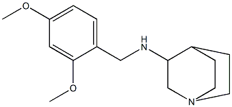 N-[(2,4-dimethoxyphenyl)methyl]-1-azabicyclo[2.2.2]octan-3-amine 化学構造式