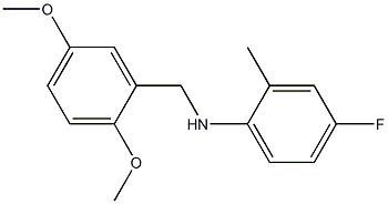 N-[(2,5-dimethoxyphenyl)methyl]-4-fluoro-2-methylaniline 化学構造式