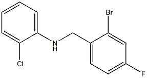 N-[(2-bromo-4-fluorophenyl)methyl]-2-chloroaniline Struktur