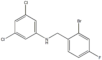 N-[(2-bromo-4-fluorophenyl)methyl]-3,5-dichloroaniline,,结构式