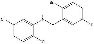 N-[(2-bromo-5-fluorophenyl)methyl]-2,5-dichloroaniline,,结构式