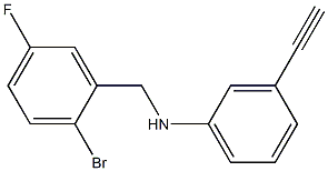  N-[(2-bromo-5-fluorophenyl)methyl]-3-ethynylaniline