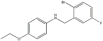 N-[(2-bromo-5-fluorophenyl)methyl]-4-ethoxyaniline Structure