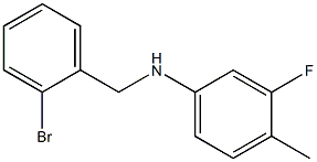 N-[(2-bromophenyl)methyl]-3-fluoro-4-methylaniline 结构式