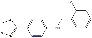N-[(2-bromophenyl)methyl]-4-(1,3,4-oxadiazol-2-yl)aniline 化学構造式