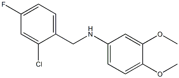 N-[(2-chloro-4-fluorophenyl)methyl]-3,4-dimethoxyaniline 结构式