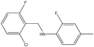 N-[(2-chloro-6-fluorophenyl)methyl]-2-fluoro-4-methylaniline 结构式