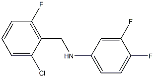 N-[(2-chloro-6-fluorophenyl)methyl]-3,4-difluoroaniline 化学構造式