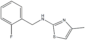 N-[(2-fluorophenyl)methyl]-4-methyl-1,3-thiazol-2-amine Structure
