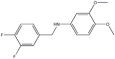 N-[(3,4-difluorophenyl)methyl]-3,4-dimethoxyaniline Struktur