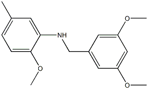 N-[(3,5-dimethoxyphenyl)methyl]-2-methoxy-5-methylaniline,,结构式