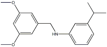 N-[(3,5-dimethoxyphenyl)methyl]-3-(propan-2-yl)aniline Structure