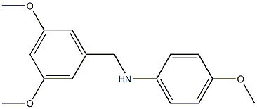 N-[(3,5-dimethoxyphenyl)methyl]-4-methoxyaniline 结构式