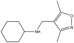 N-[(3,5-dimethyl-1,2-oxazol-4-yl)methyl]cyclohexanamine 化学構造式