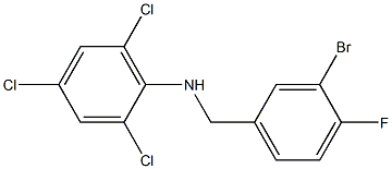 N-[(3-bromo-4-fluorophenyl)methyl]-2,4,6-trichloroaniline Structure