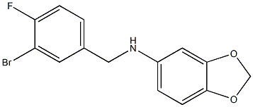 N-[(3-bromo-4-fluorophenyl)methyl]-2H-1,3-benzodioxol-5-amine Structure