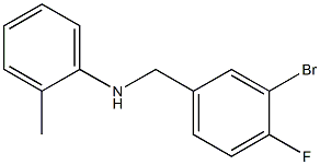 N-[(3-bromo-4-fluorophenyl)methyl]-2-methylaniline Structure