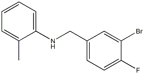 N-[(3-bromo-4-fluorophenyl)methyl]-2-methylaniline 结构式