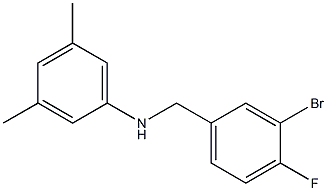 N-[(3-bromo-4-fluorophenyl)methyl]-3,5-dimethylaniline Struktur