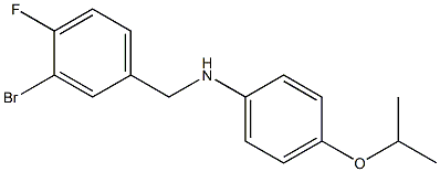 N-[(3-bromo-4-fluorophenyl)methyl]-4-(propan-2-yloxy)aniline Struktur