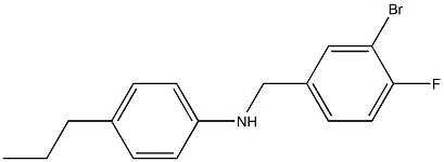 N-[(3-bromo-4-fluorophenyl)methyl]-4-propylaniline Struktur