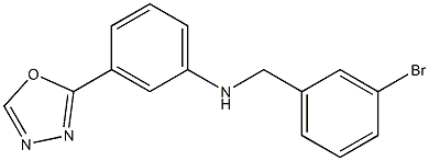 N-[(3-bromophenyl)methyl]-3-(1,3,4-oxadiazol-2-yl)aniline