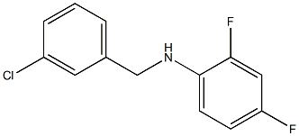 N-[(3-chlorophenyl)methyl]-2,4-difluoroaniline 结构式