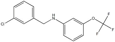 N-[(3-chlorophenyl)methyl]-3-(trifluoromethoxy)aniline Struktur