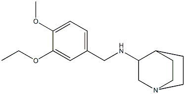 N-[(3-ethoxy-4-methoxyphenyl)methyl]-1-azabicyclo[2.2.2]octan-3-amine 结构式