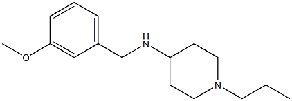N-[(3-methoxyphenyl)methyl]-1-propylpiperidin-4-amine,,结构式