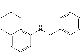 N-[(3-methylphenyl)methyl]-5,6,7,8-tetrahydronaphthalen-1-amine,,结构式