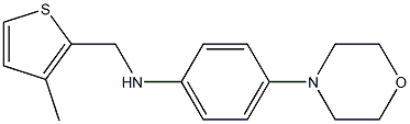 N-[(3-methylthiophen-2-yl)methyl]-4-(morpholin-4-yl)aniline,,结构式