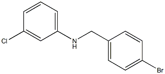 N-[(4-bromophenyl)methyl]-3-chloroaniline Struktur