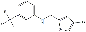 N-[(4-bromothiophen-2-yl)methyl]-3-(trifluoromethyl)aniline 化学構造式