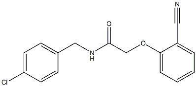 N-[(4-chlorophenyl)methyl]-2-(2-cyanophenoxy)acetamide Struktur