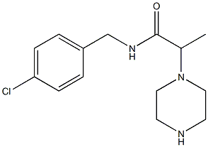 N-[(4-chlorophenyl)methyl]-2-(piperazin-1-yl)propanamide Structure