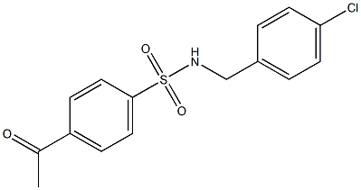 N-[(4-chlorophenyl)methyl]-4-acetylbenzene-1-sulfonamide Structure