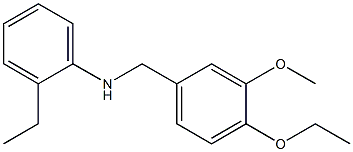 N-[(4-ethoxy-3-methoxyphenyl)methyl]-2-ethylaniline,,结构式