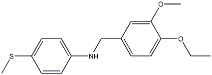 N-[(4-ethoxy-3-methoxyphenyl)methyl]-4-(methylsulfanyl)aniline Structure
