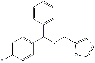 N-[(4-fluorophenyl)(phenyl)methyl]-N-(2-furylmethyl)amine 结构式